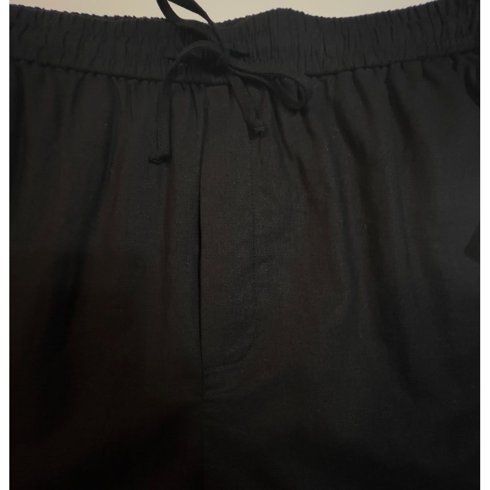 Treasure&Bond Comfort Pull On Linen Blend Drawstring Short Black Size Large NEW - Picture 4 of 8